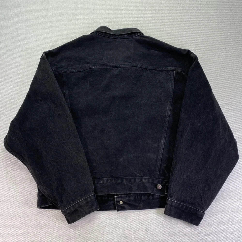 Levi's Denim Trucker Jacket Mens Large Black 70598-4159 Relaxed Fit Vintage 90's